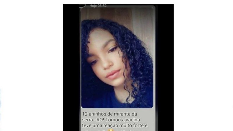 Fake News em RO: Menina de 12 anos não morreu por causa de vacina ou Covid-19 em Mirante da Serra