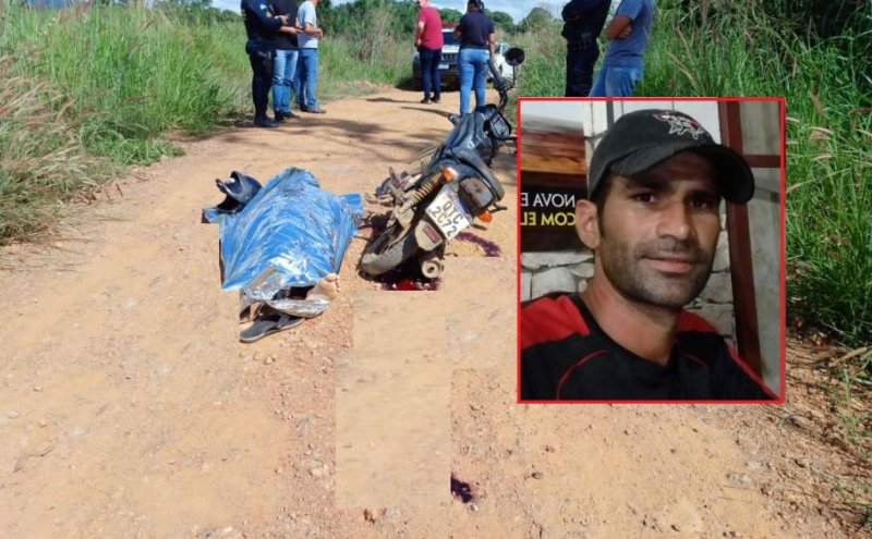 Homem que executou produtor rural na linha 101 em Ouro Preto (RO) estava numa moto preta