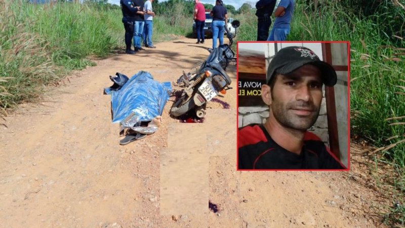 Homem que executou produtor rural na linha 101 em Ouro Preto (RO) estava numa moto preta